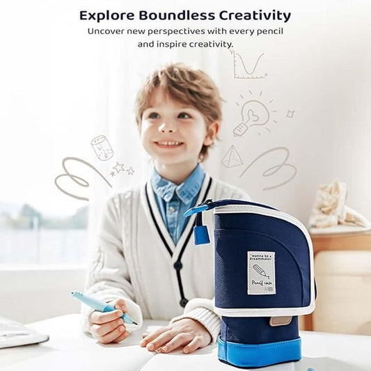 Large Capacity Vertical Pencil Cases Pouch Holder Stationery