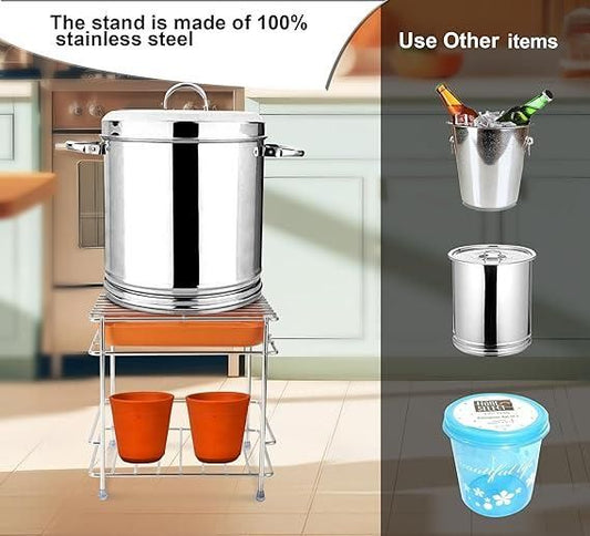 Premium Steel Matka Stand with Free Tray