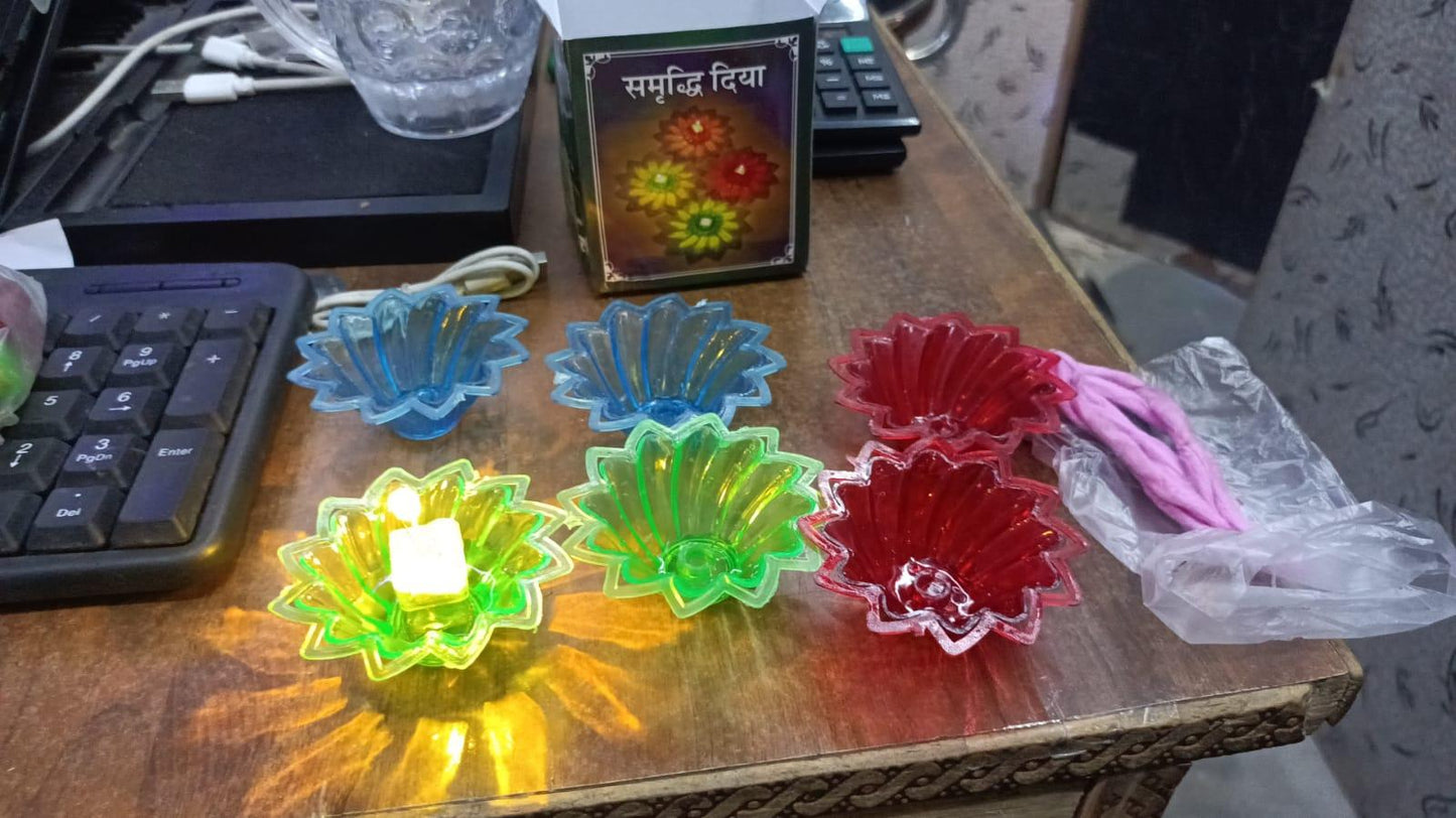 Electric Water Sensor Reflection Led Diyas Candle with Water Sensing Technology