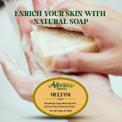 Multani Mitti handmade soap with Multani Mitti for remove pimple marks (Pack of 2)