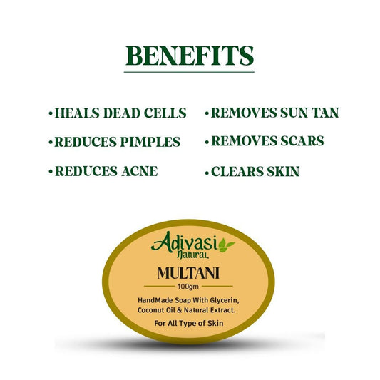 Multani Mitti handmade soap with Multani Mitti for remove pimple marks (Pack of 2)