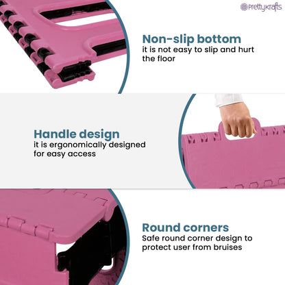 12 Inches Super Strong Folding Step Stool for Adults & Kids – Portable, Durable & Safe