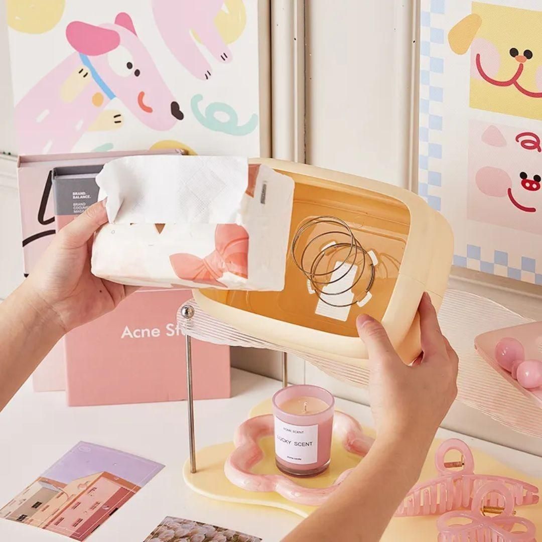 Cute pastel tissue box
