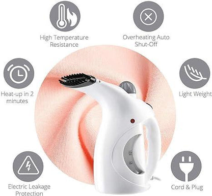Fast Heat-up Portable Handheld Garment Steamer Iron Brush for Home and Travel Handy (Multicolour)