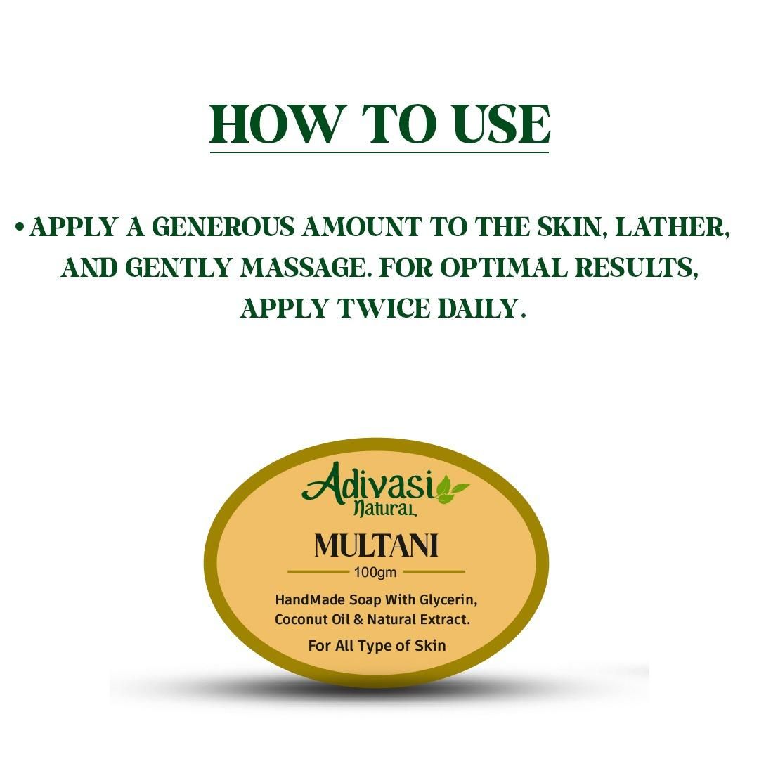 Multani Mitti handmade soap with Multani Mitti for remove pimple marks (Pack of 2)