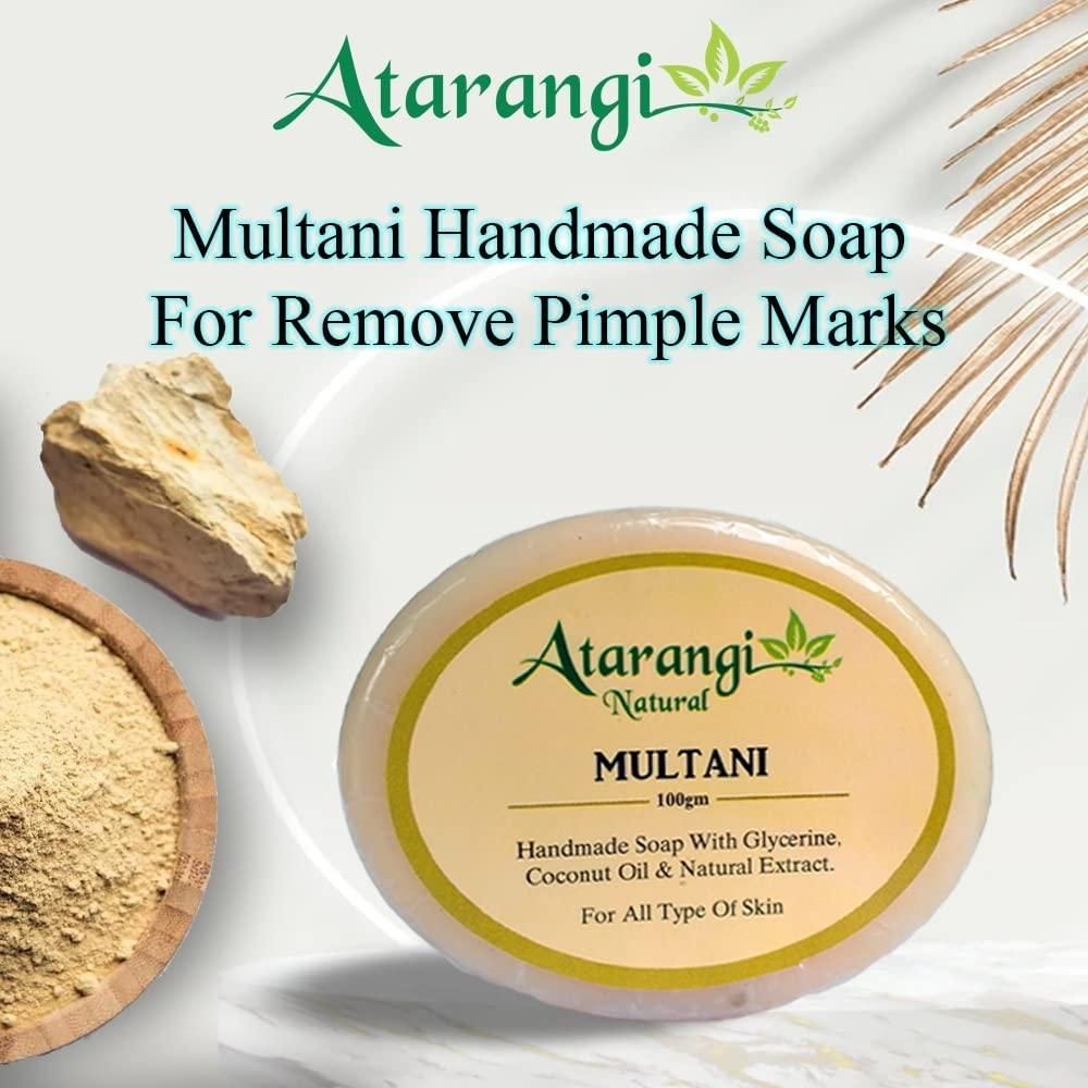 Organic Multani Mitti Handmade Soap With Multani Mitti For Remove Pimple Marks (Pack Of 4)