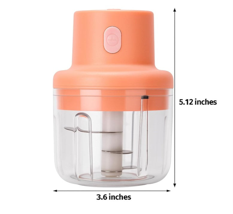 KolorFish Electric Mini Garlic Chopper 250ml Electric Vegetable Chopper